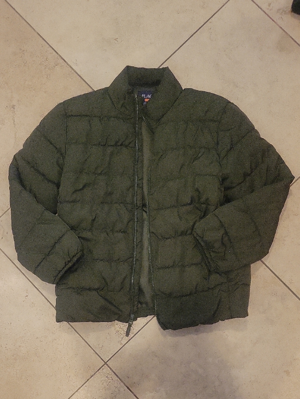 The Children's Place Kid's Olive Quilted Puffer Jacket
